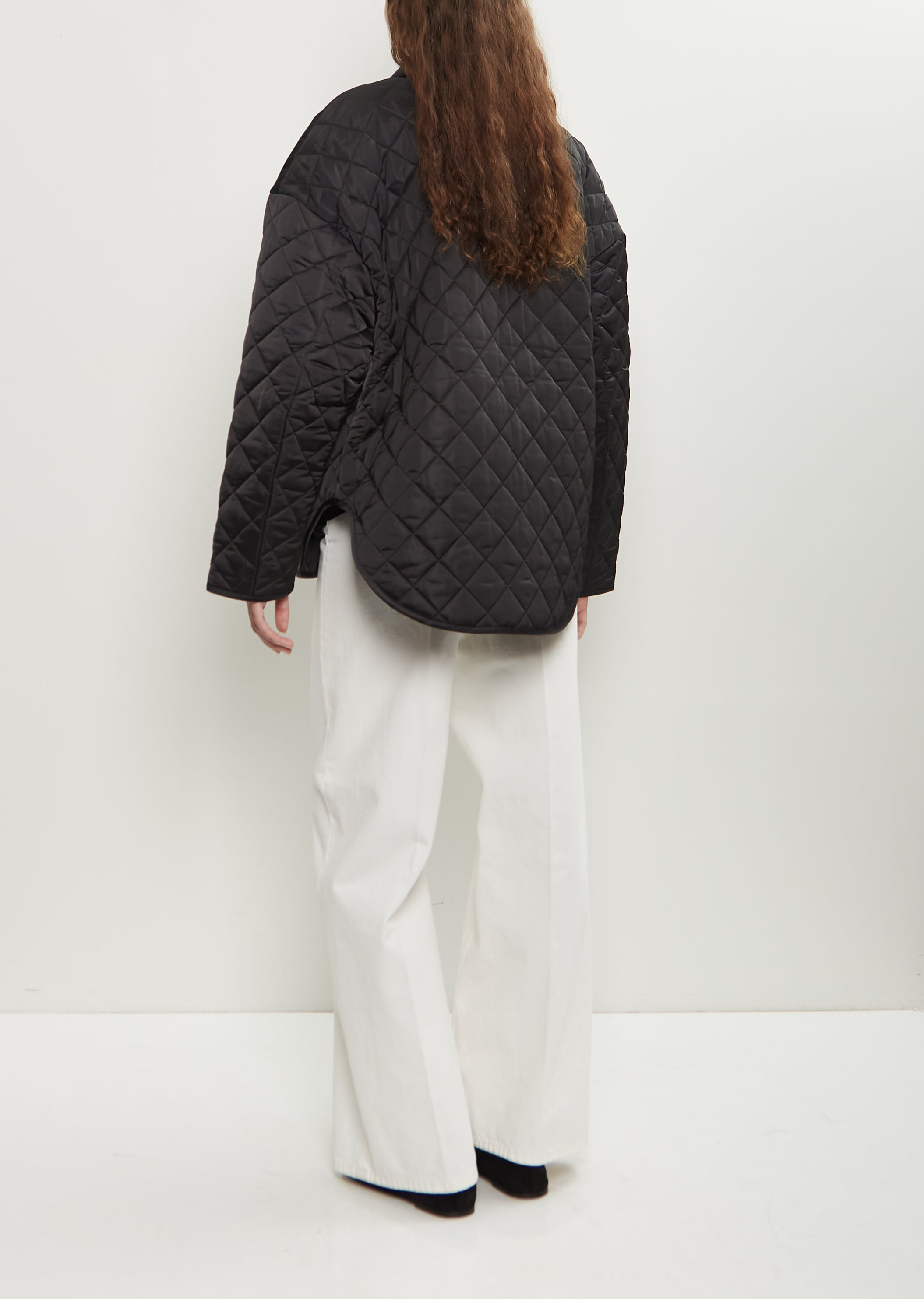 Collared Quilted Poly Jacket - 3