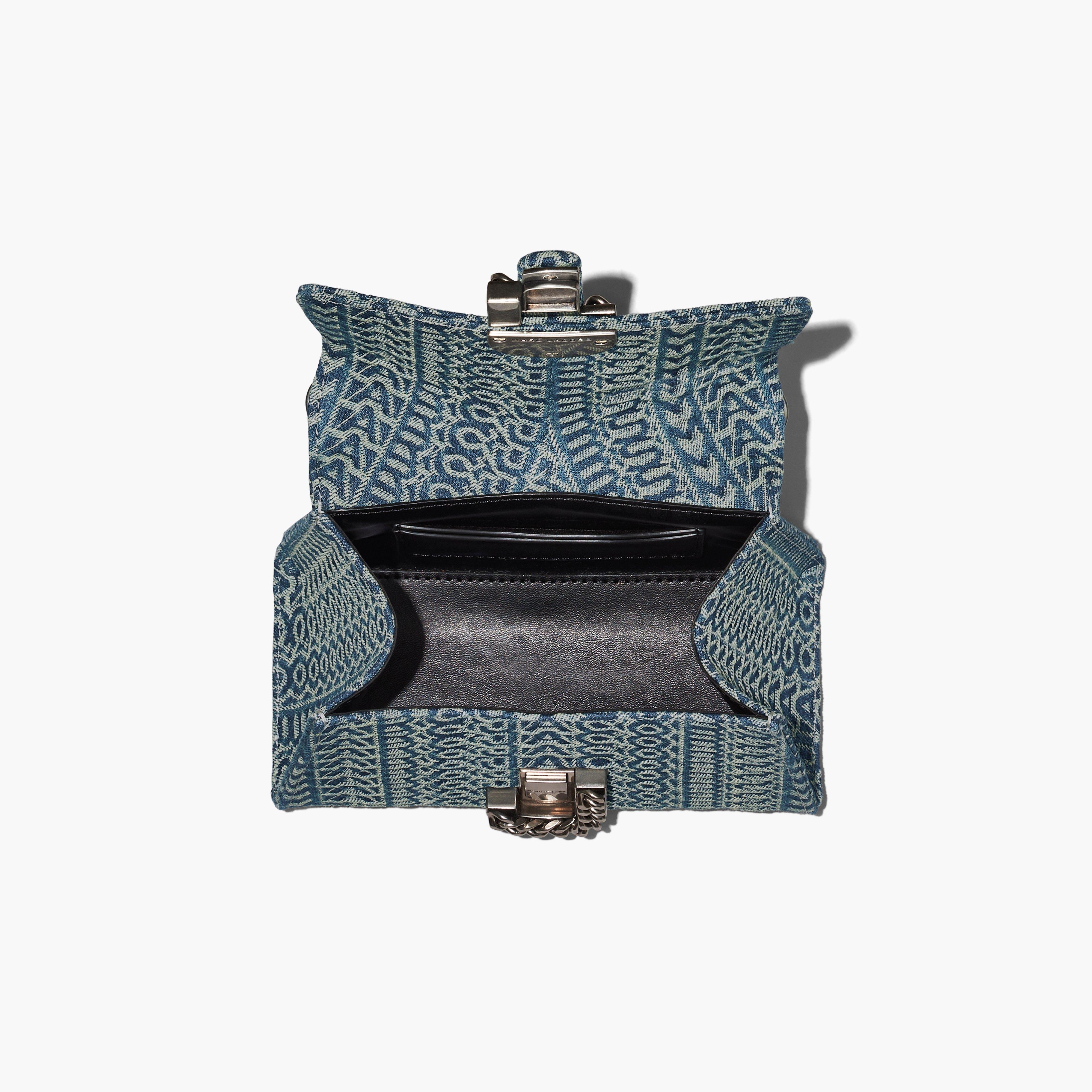 THE WASHED MONOGRAM DENIM ST. MARC MINI TOP HANDLE - 7