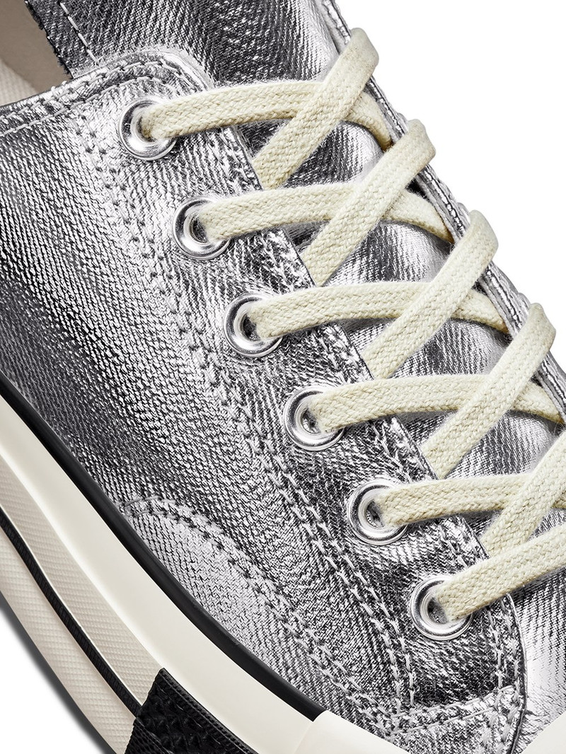 + Converse + DRKSHDW TURBODRK OX Metallic Canvas Sneakers 9