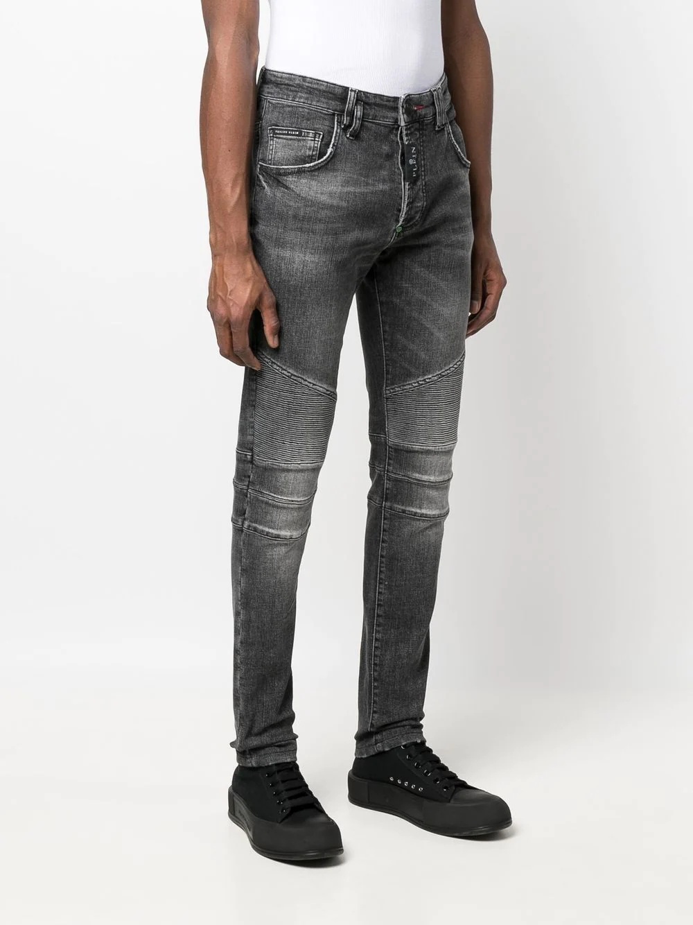 washed skinny-cut jeans - 3