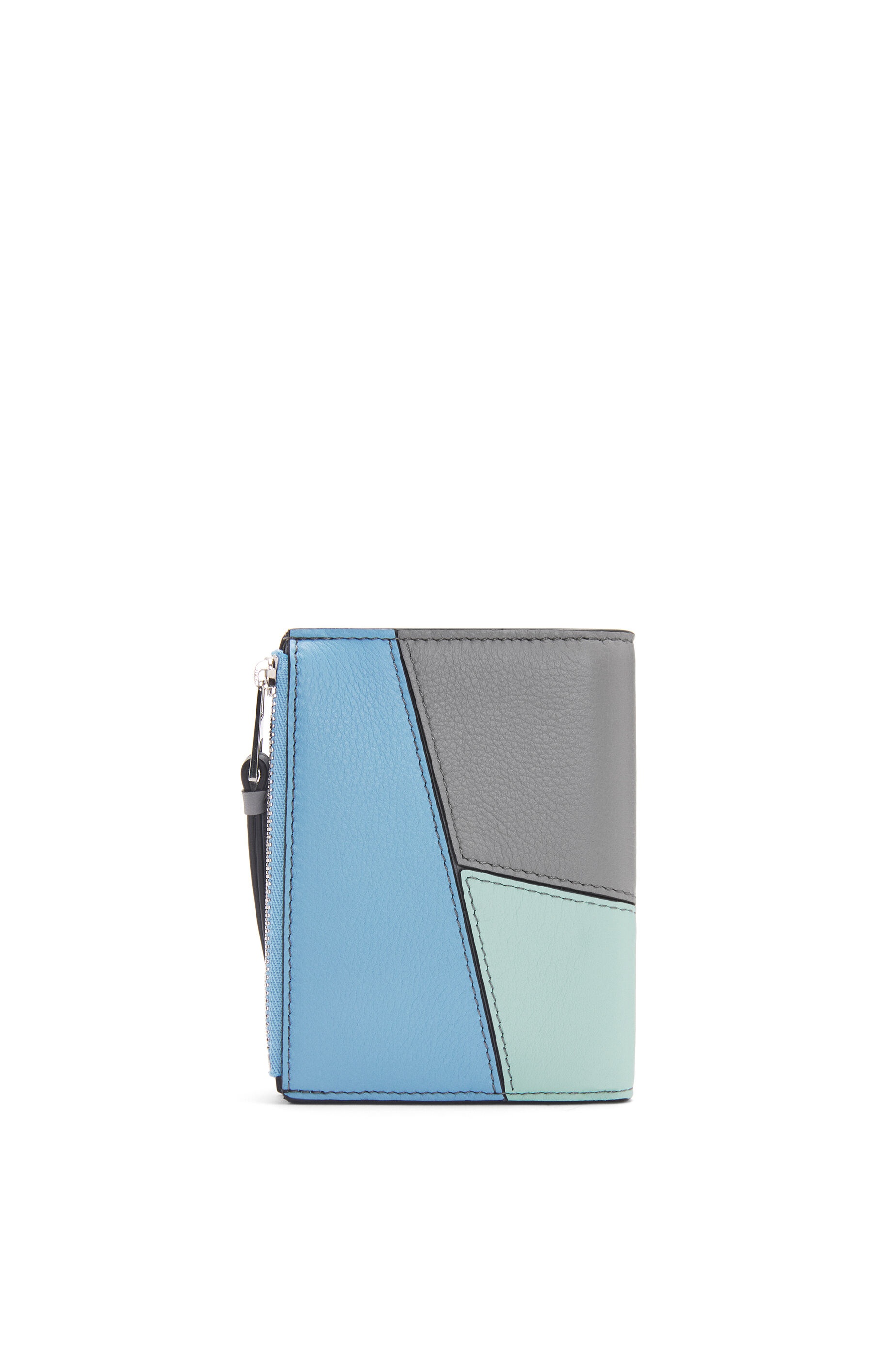 Puzzle compact wallet in classic calfskin - 4