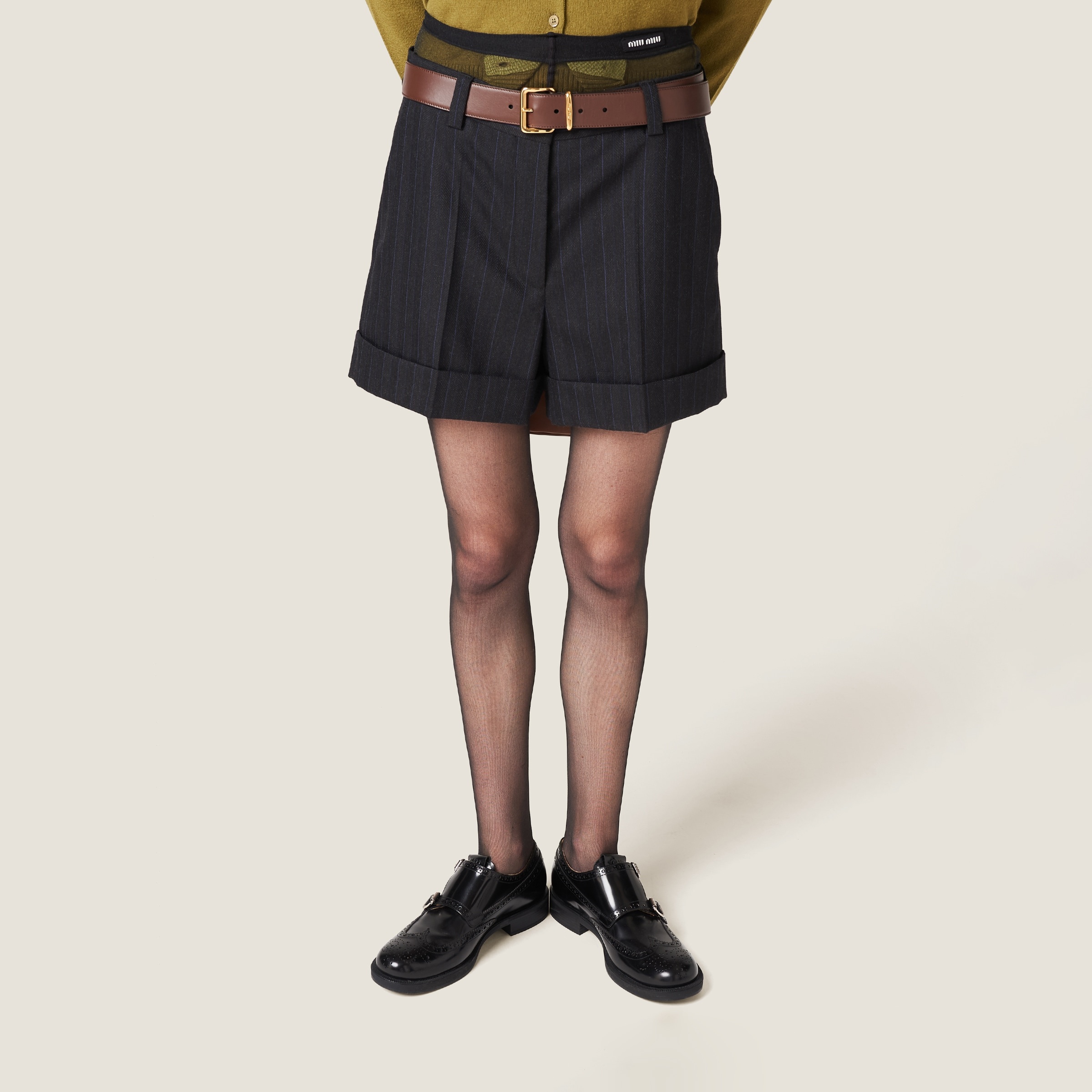 Pinstripe Bermuda shorts - 5