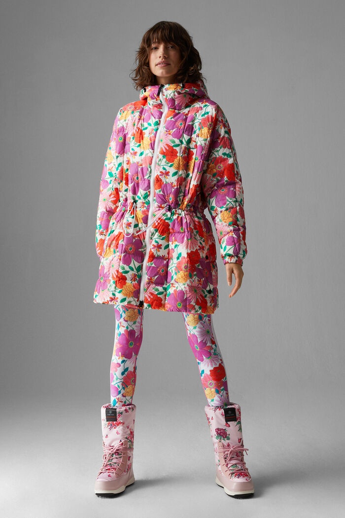 Yama Quilted coat in Violet/Pink - 4