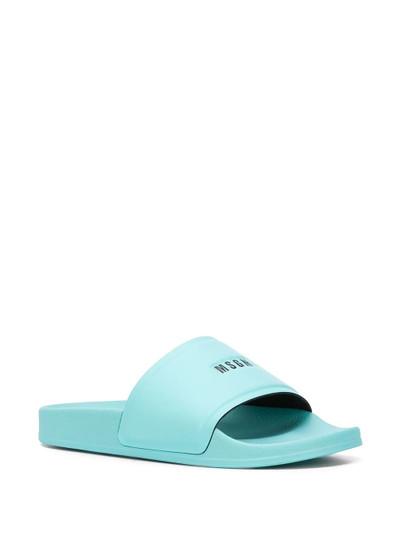 MSGM embossed logo pool slides outlook