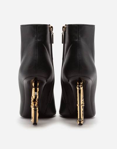 Dolce & Gabbana Nappa leather booties with baroque DG heel outlook