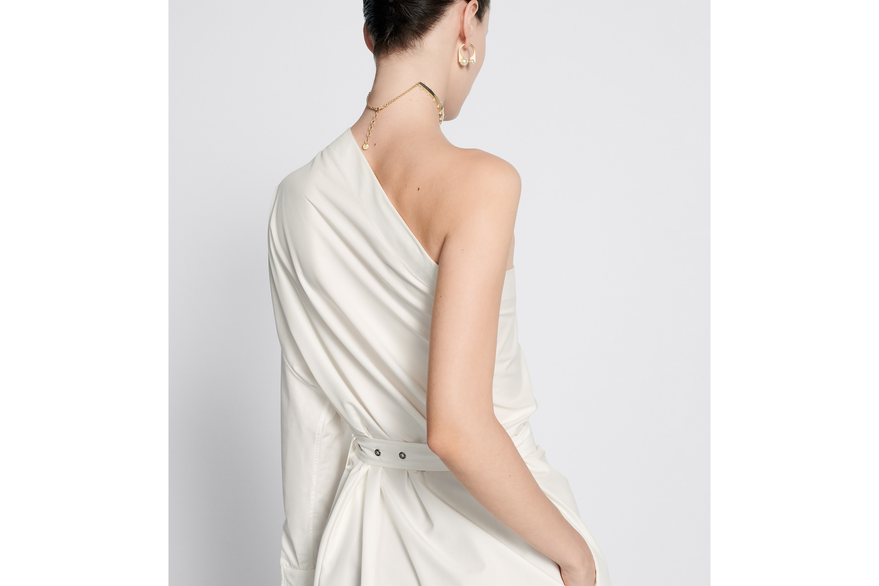 Asymmetric Mid-Length Shirt Dress - 4