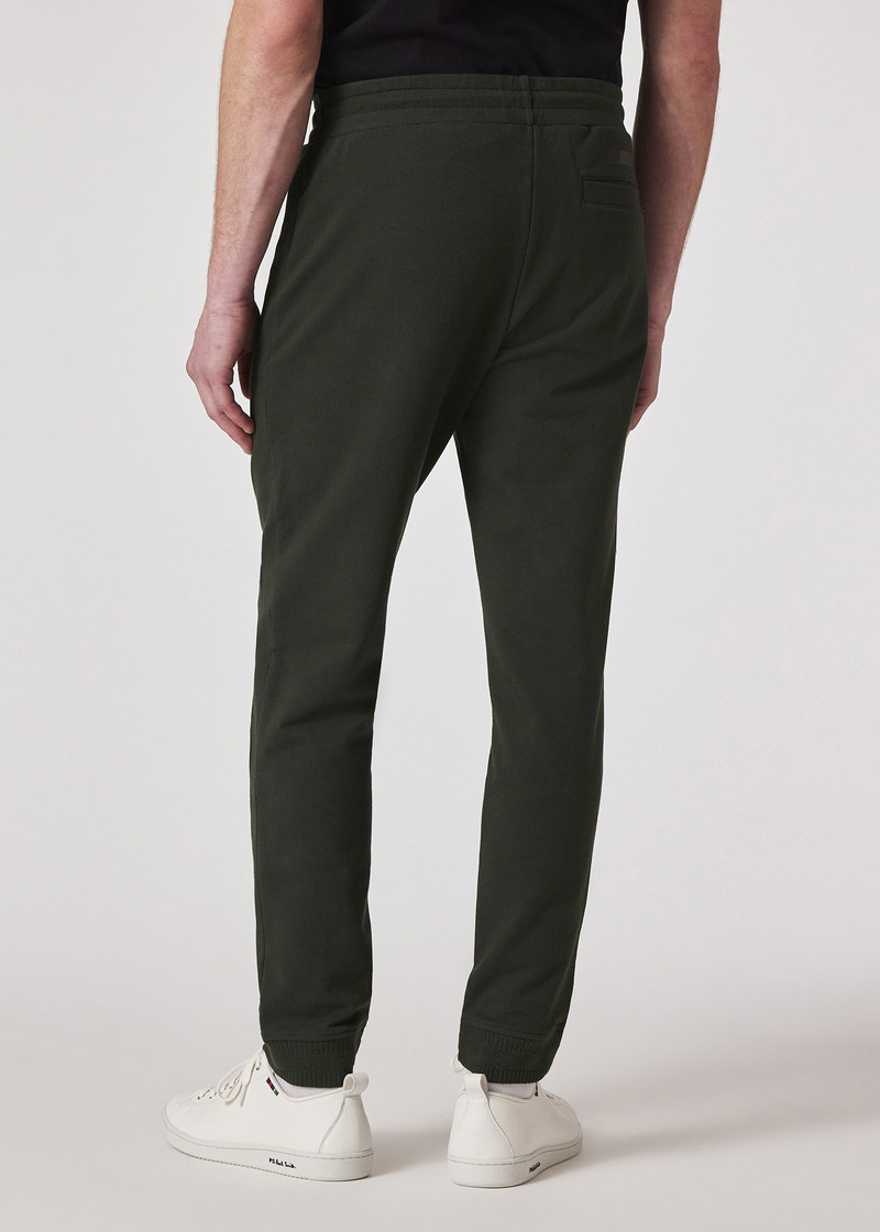 Slim-Fit Green Stretch-Cotton Track Pants 5