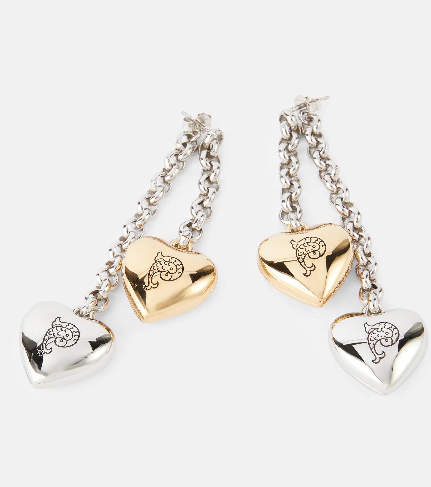 Heart drop earrings - 4