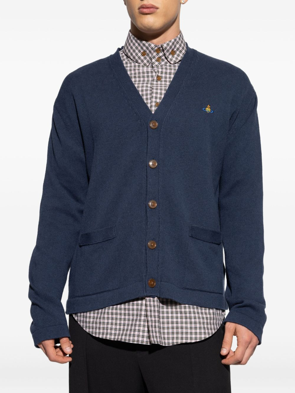Orb-embellished cardigan - 3