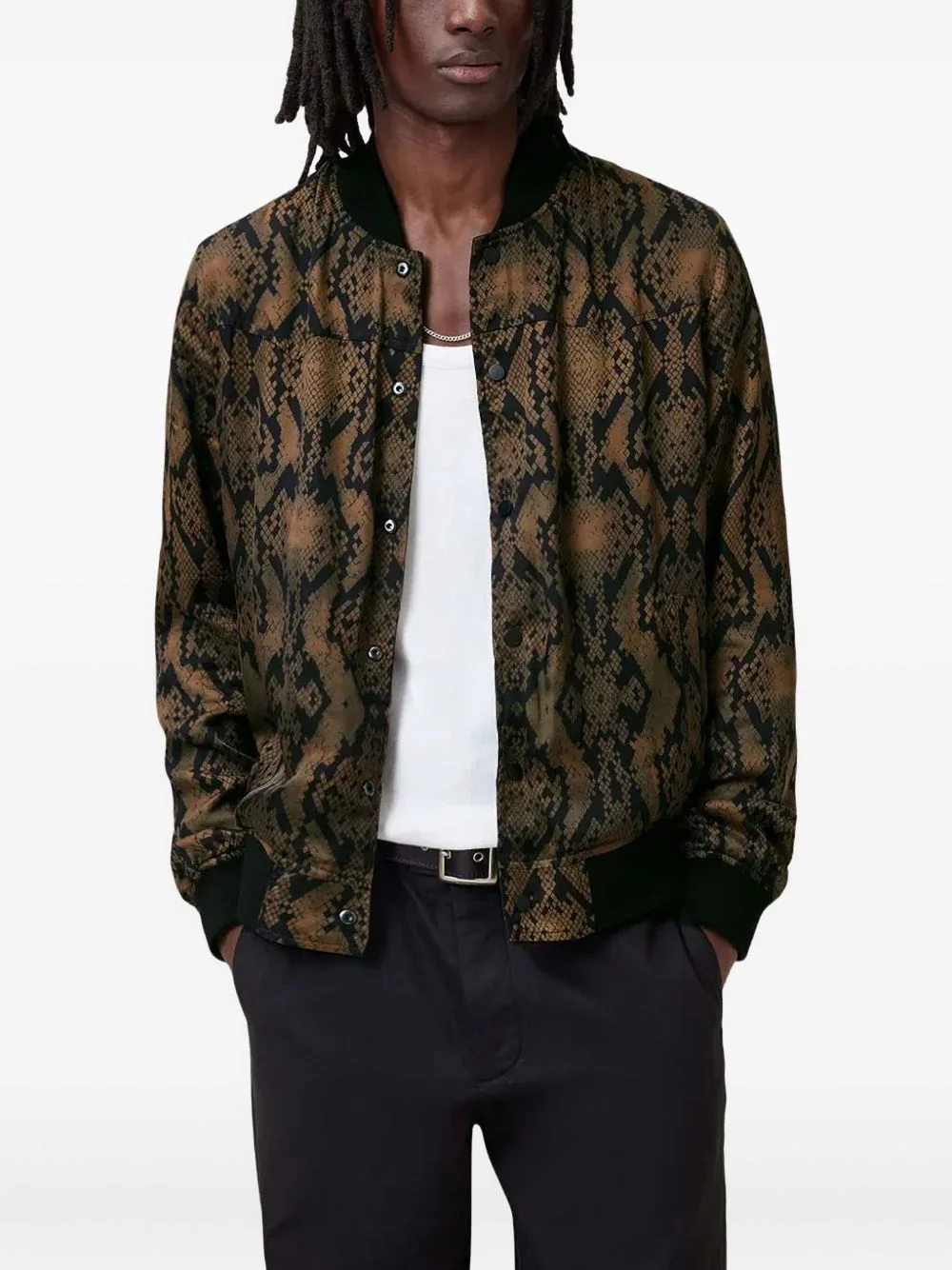 ribbed-collar reversible bomber jacket - 1