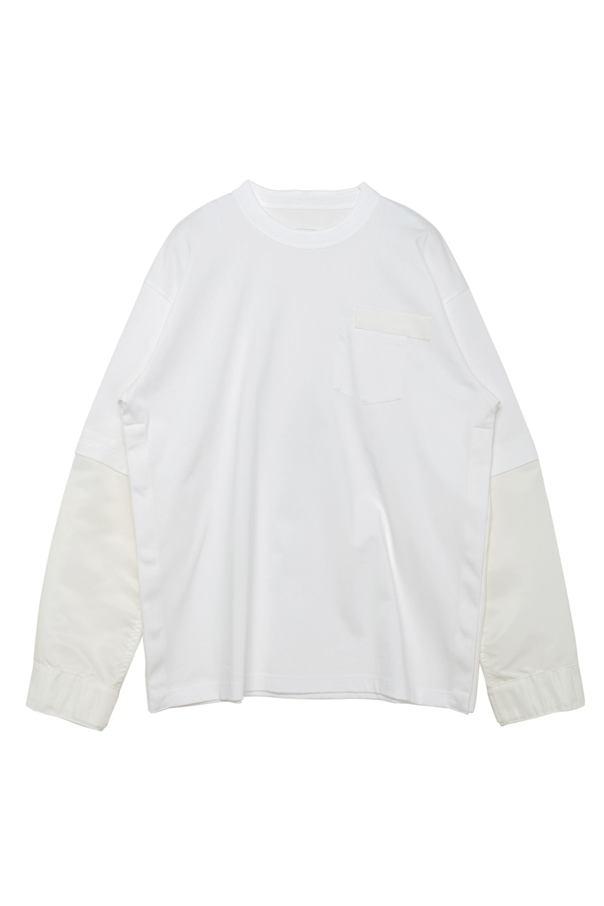 Nylon Twill x Cotton Jersey L/S T-Shirt - 1