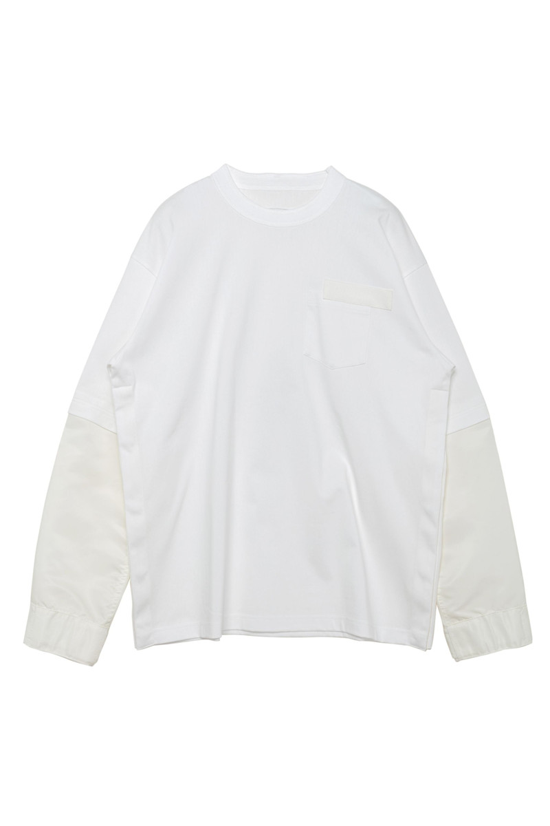 Nylon Twill x Cotton Jersey L/S T-Shirt 1