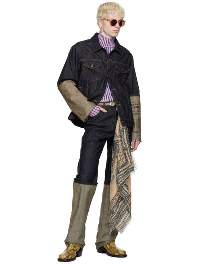 Jean Paul Gaultier Indigo Buttoned Denim Jacket outlook