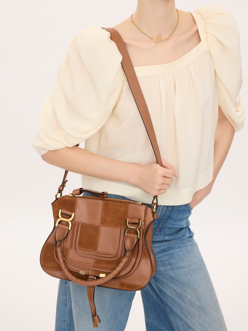 Chloé SMALL MARCIE BAG IN GRAINED & SUEDE LEATHER outlook