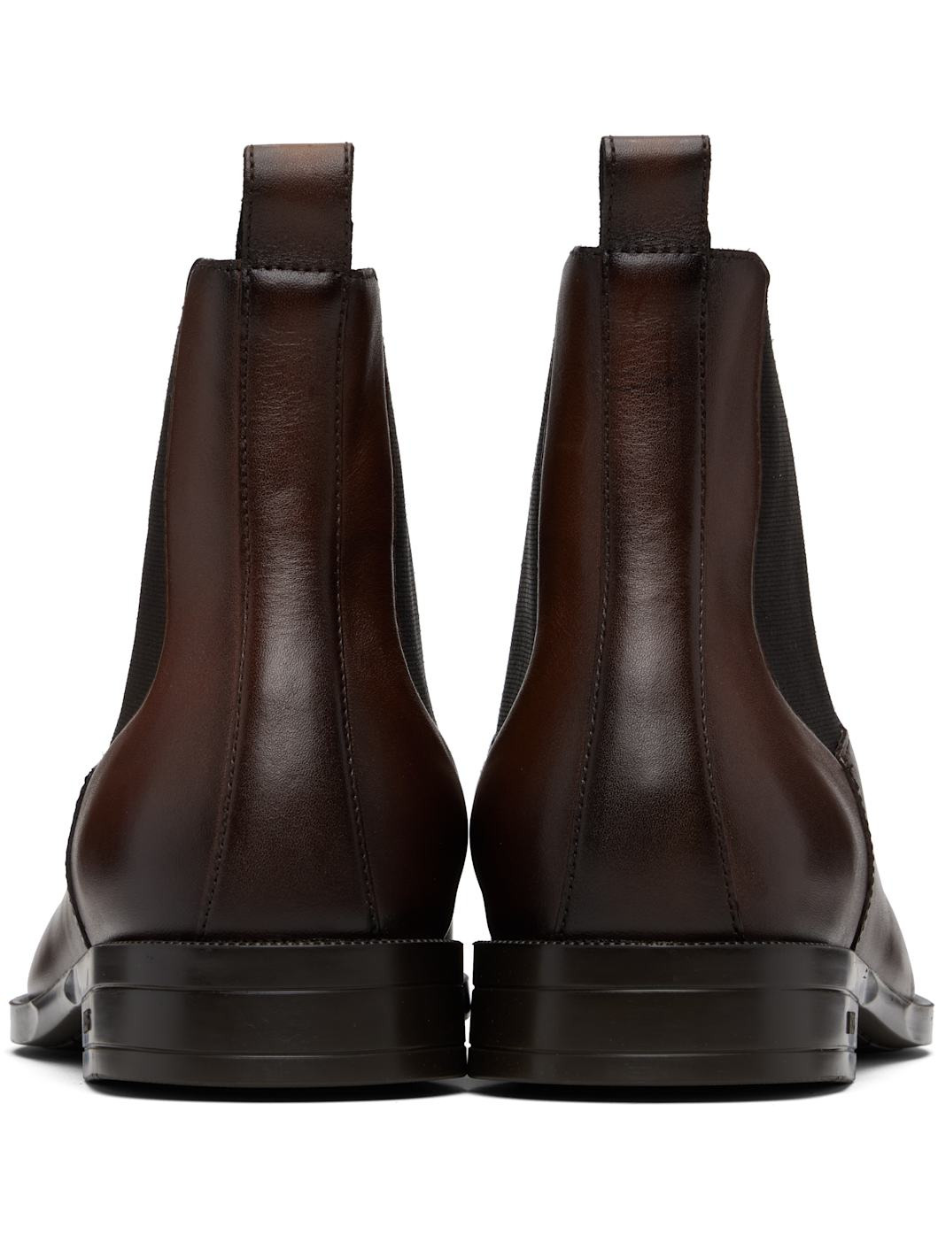 Brown Faux-Leather Chelsea Boots - 2