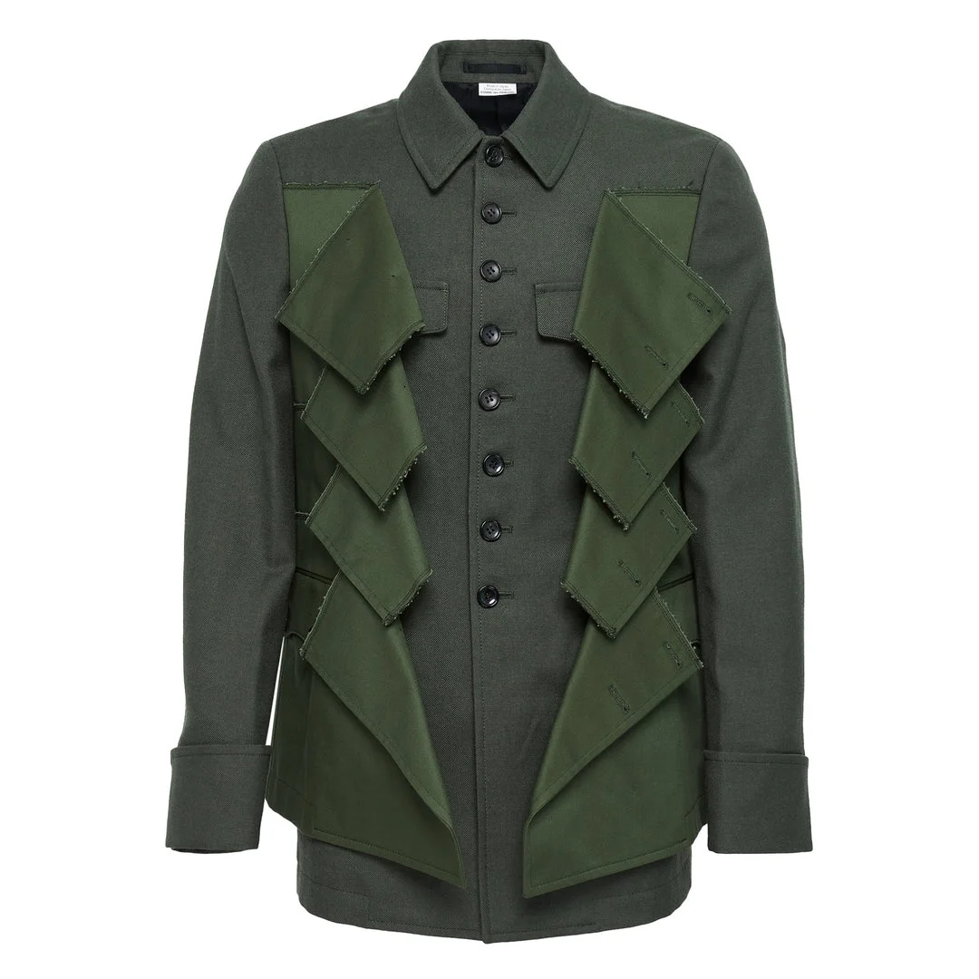 Wool Gariserge X Cotton Chino Jacket - 1