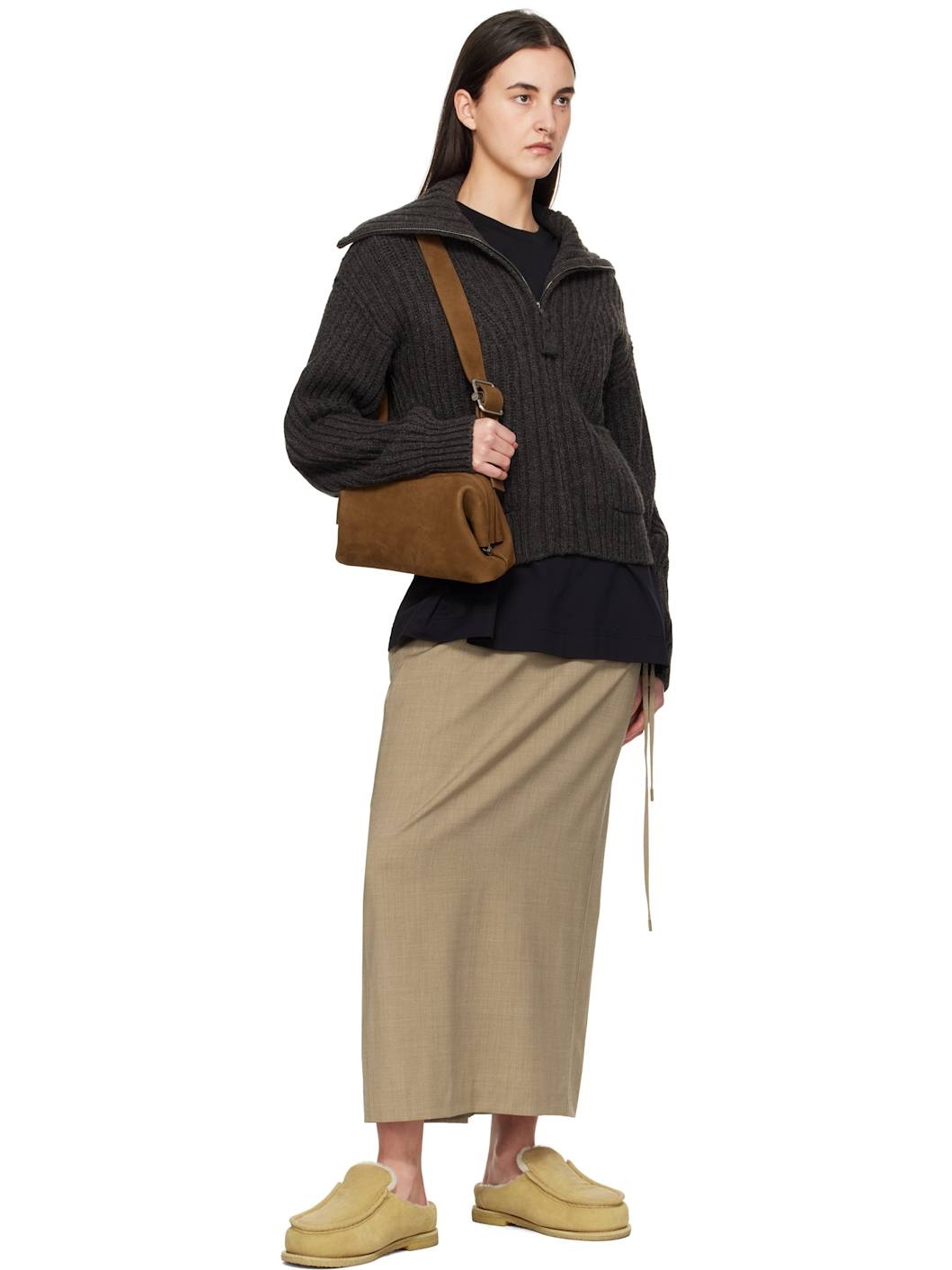 Brown Slide Brot Bag - 4