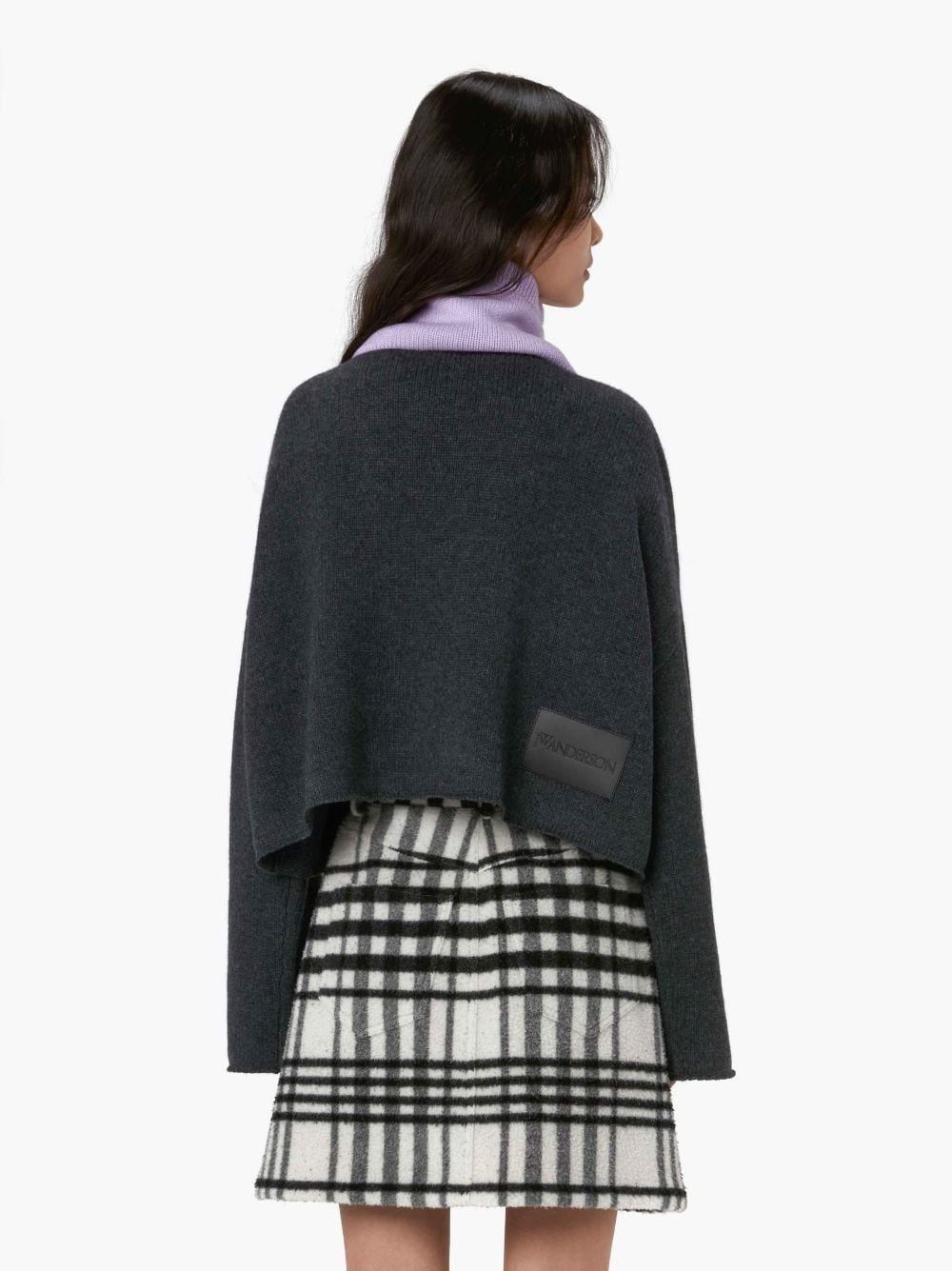 CROPPED FUNNEL NECK ZIP JUMPER - 3