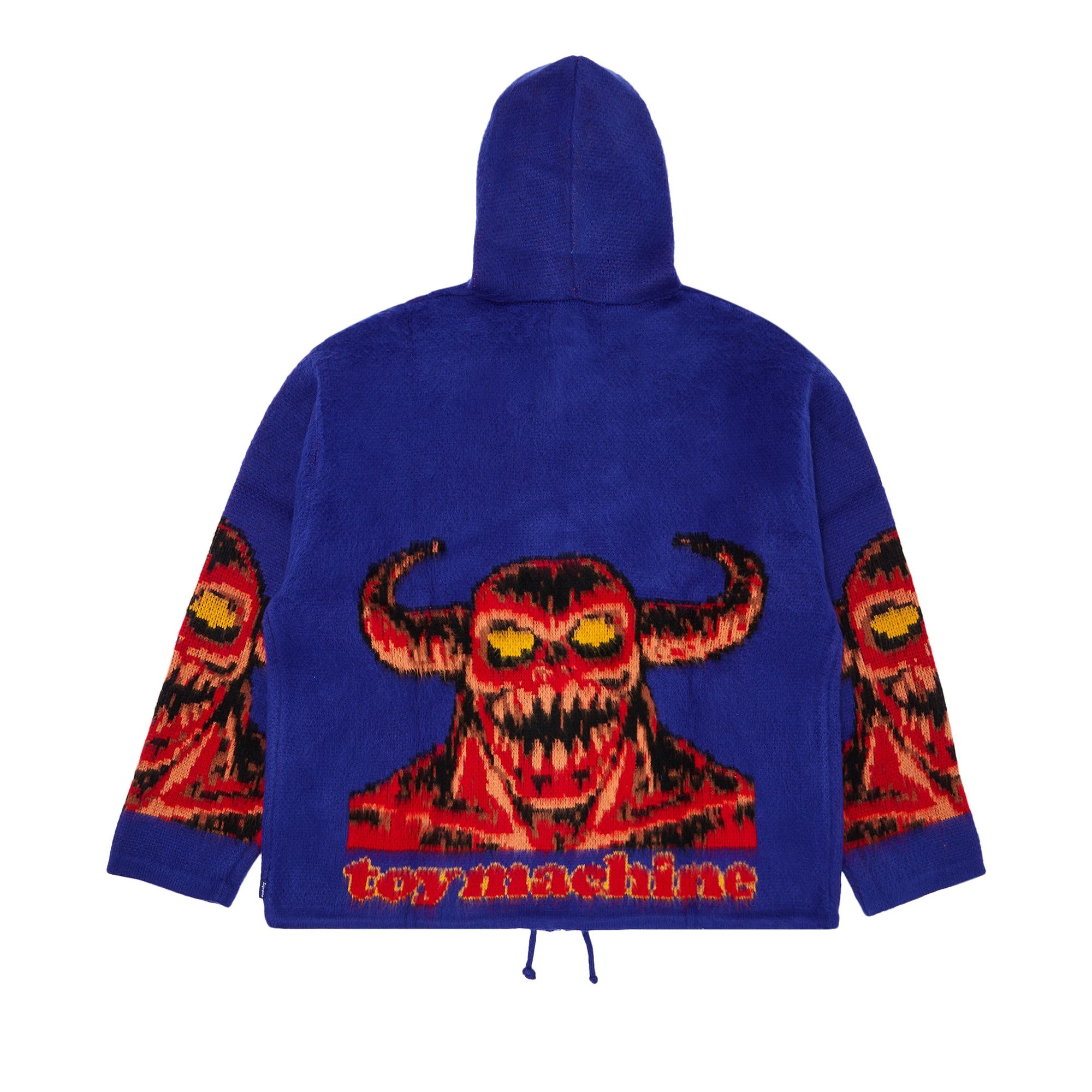 Supreme x Toy Machine Zip Up Hooded Sweatshirt 'Blue' - 2