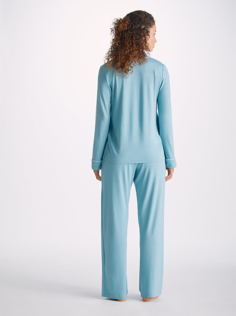 Women's Pyjamas Lara Micro Modal Stretch Soft Aqua - 4
