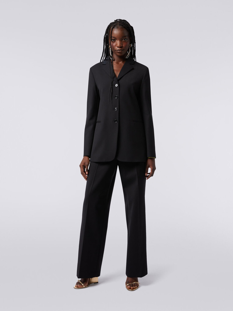 Missoni Wool blazer with zigzag embroidery outlook