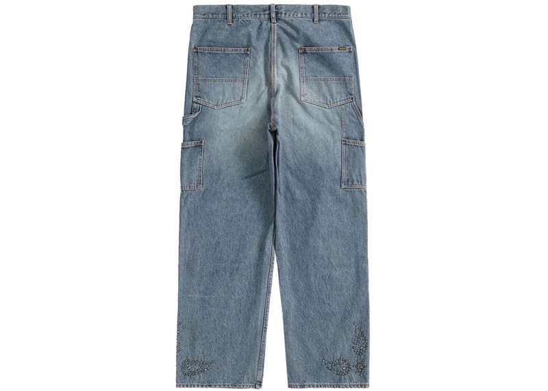 Supreme Supreme Paisley Studded Double Knee Painter Pant Washed Blue outlook