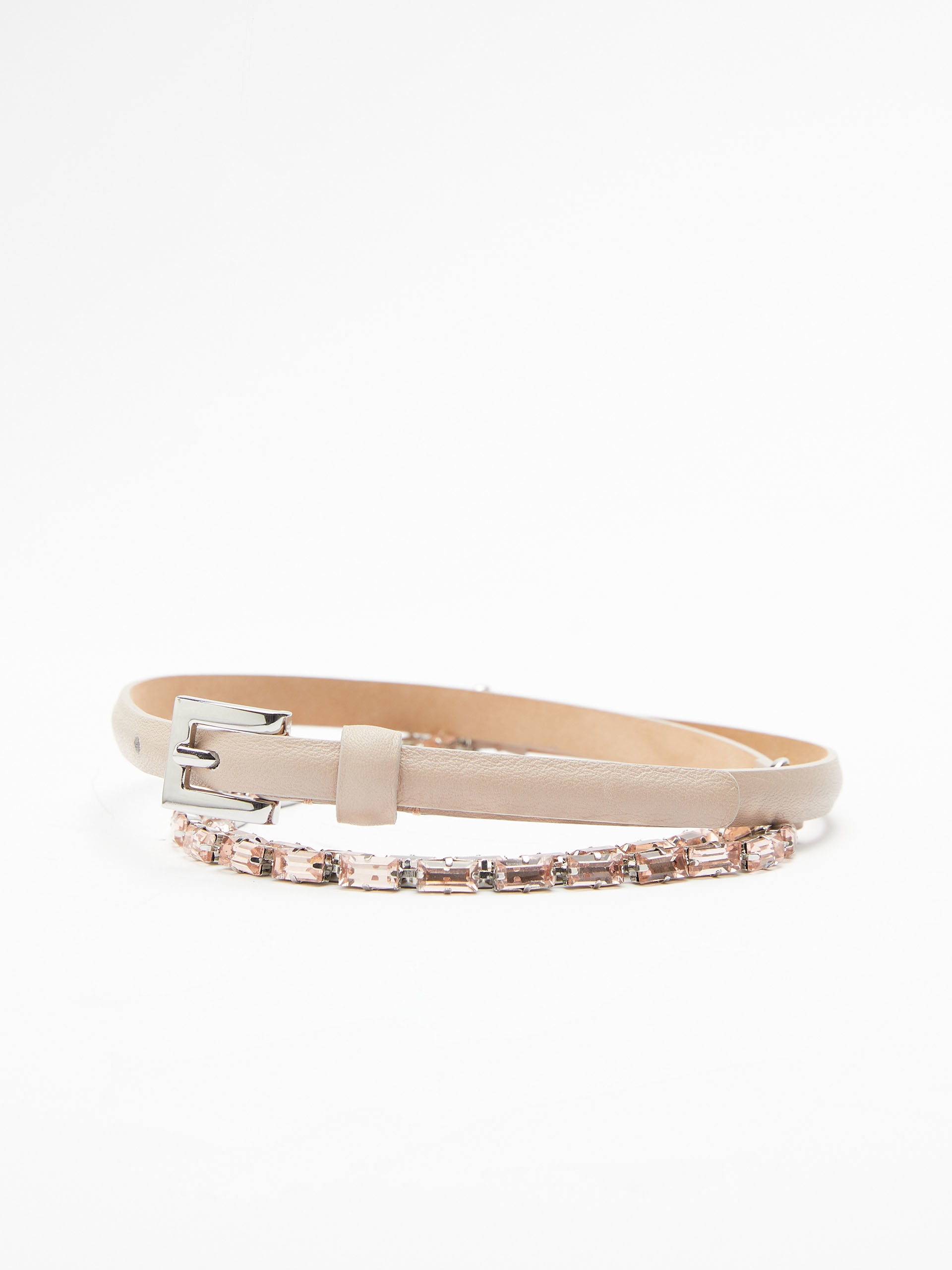 GIOIELLO Crystal-embellished leather belt - 1