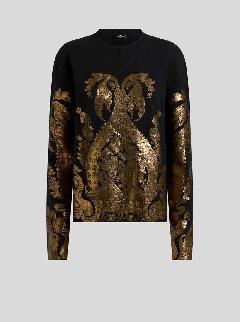 SWEATER WITH METALLIC PRINT 1
