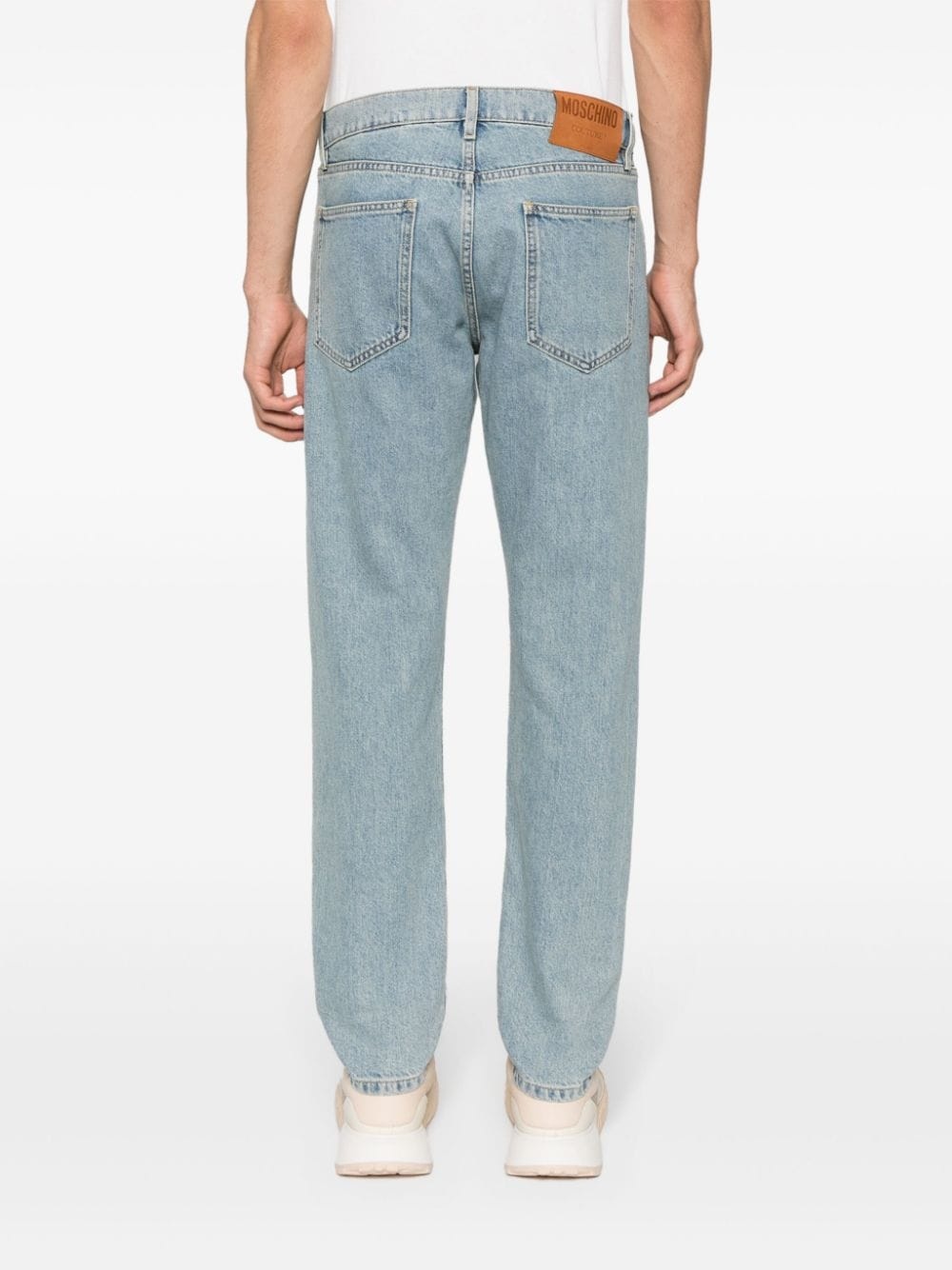 logo-appliquÃ© straight-leg jeans - 4