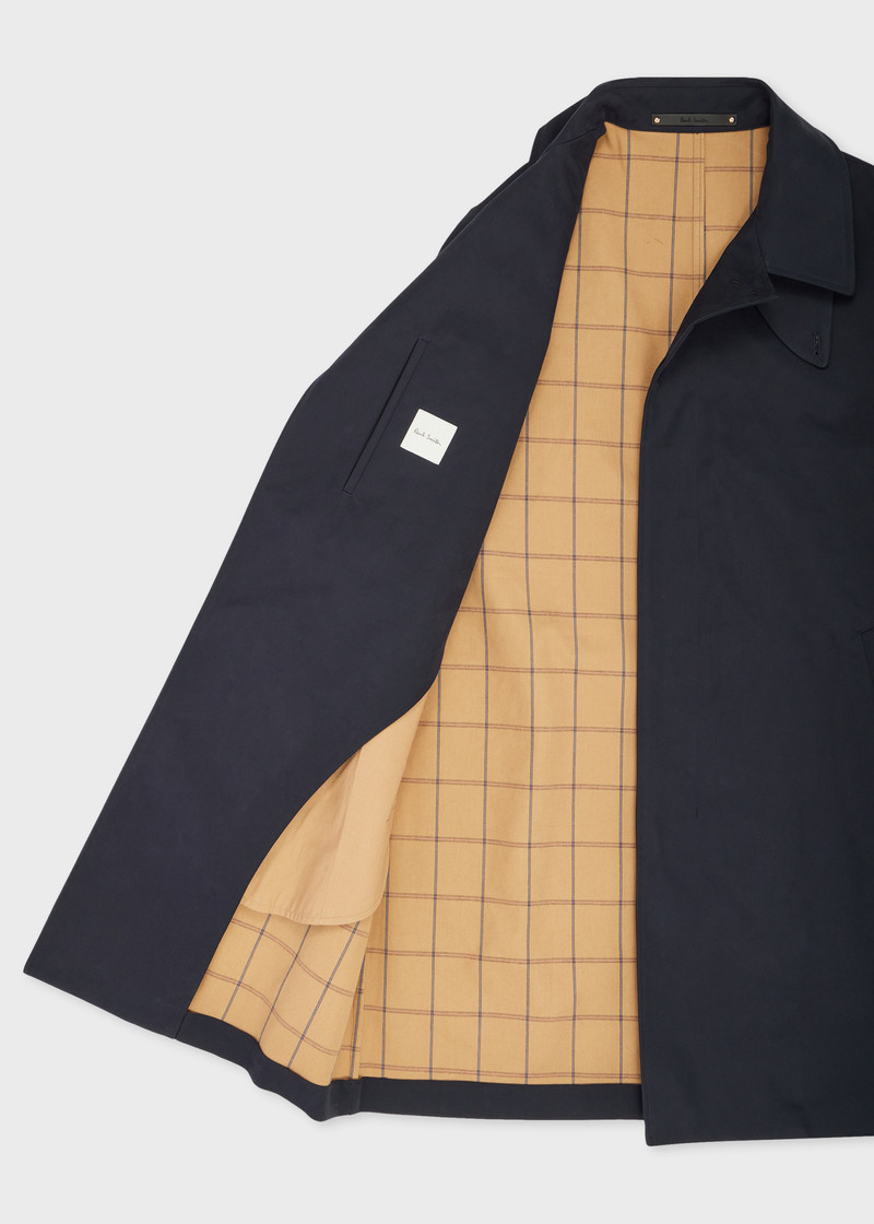 Navy Double-Face Cotton-Nylon Mac 4