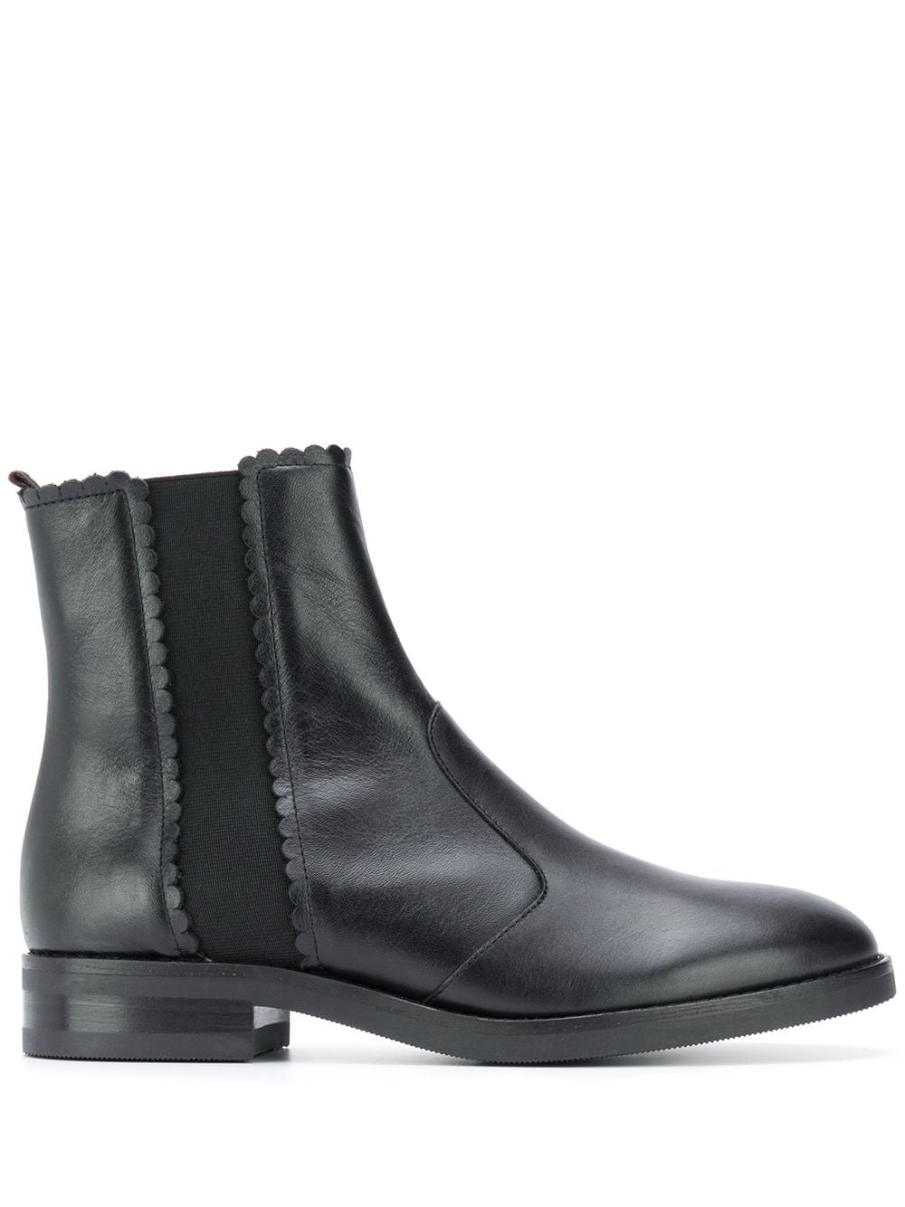 scallop-edge chelsea boots - 1