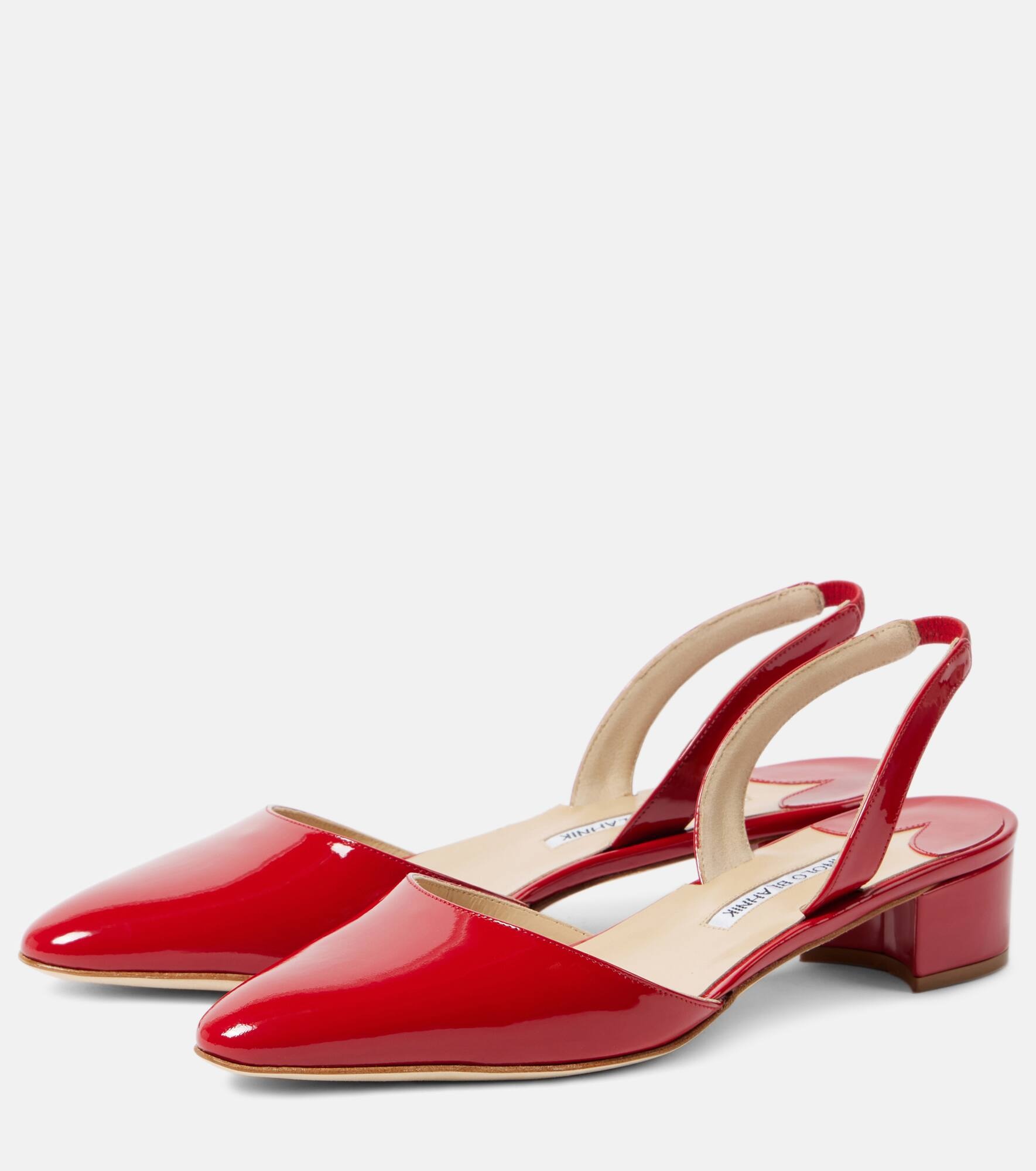 Aspro 30 patent leather slingback pumps - 4