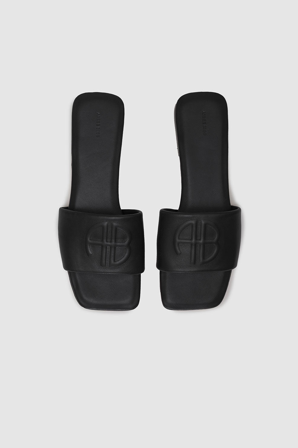 Ria Slides - Black Monogram - 2