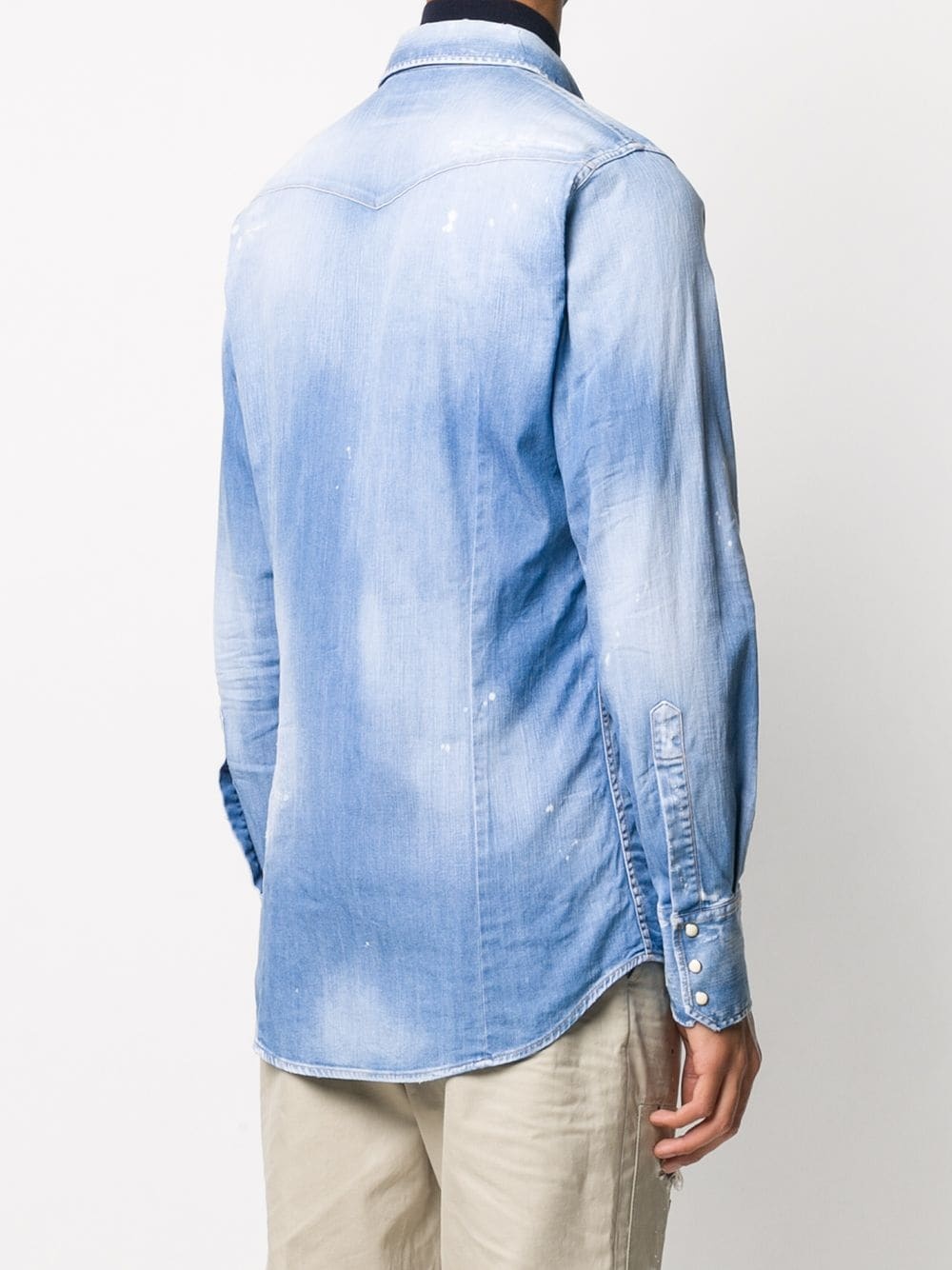 faded denim shirt - 4