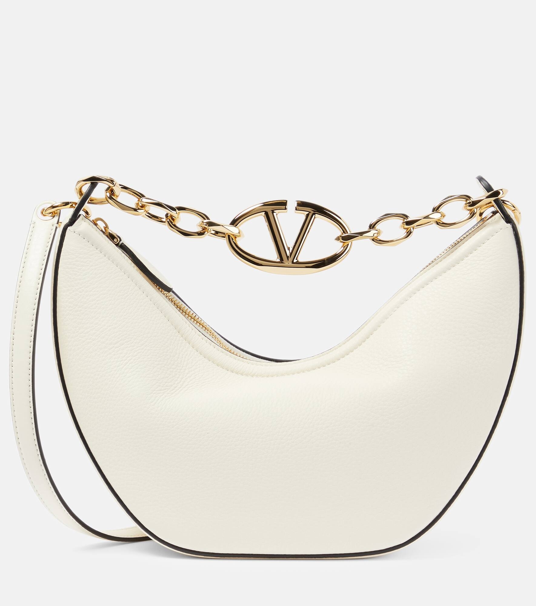 VLogo Moon Small leather shoulder bag - 1