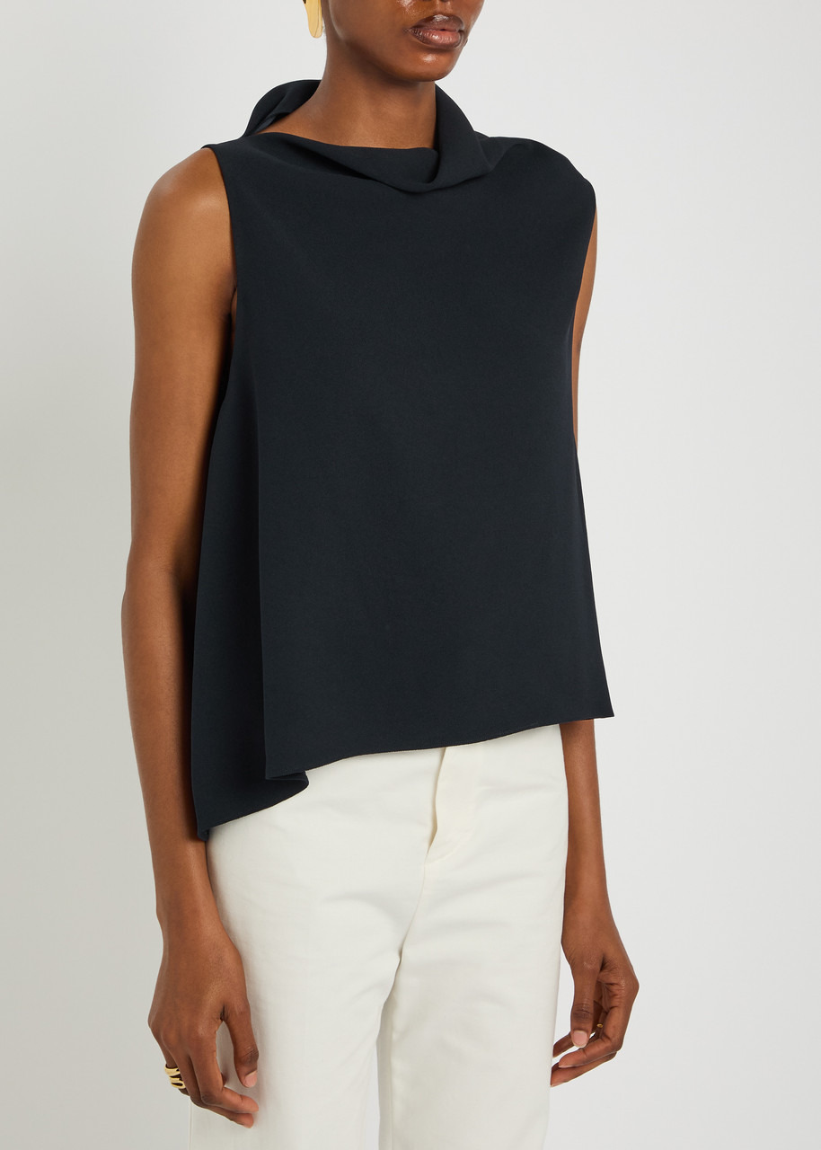 Vince Asymmetric Draped Crepe top - 2