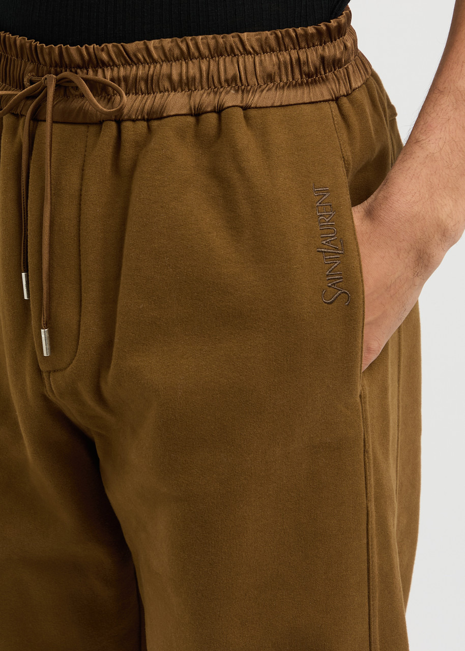 Logo-embroidered cotton sweatpants - 5