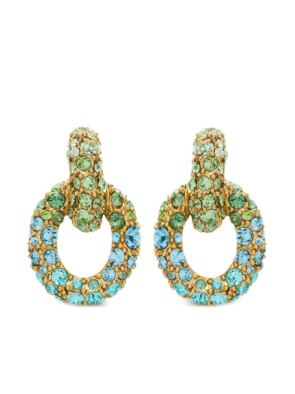 Fortuna crystal-embellished earrings - 1