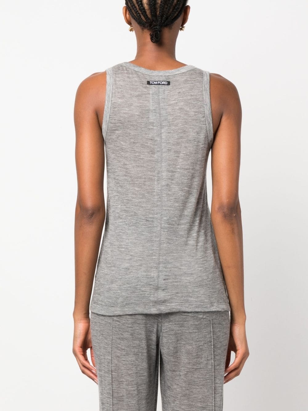 mÃ©lange cashmere tank top - 4