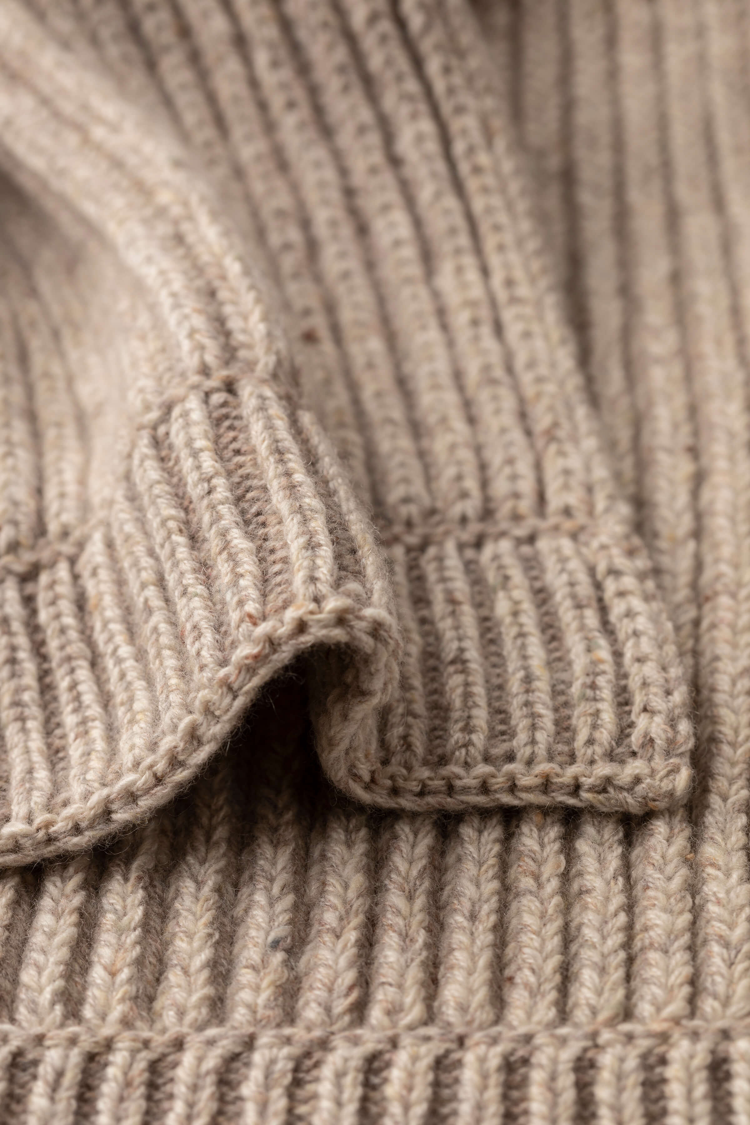 Donegal Cashmere Cream Knitted Scarf - 2
