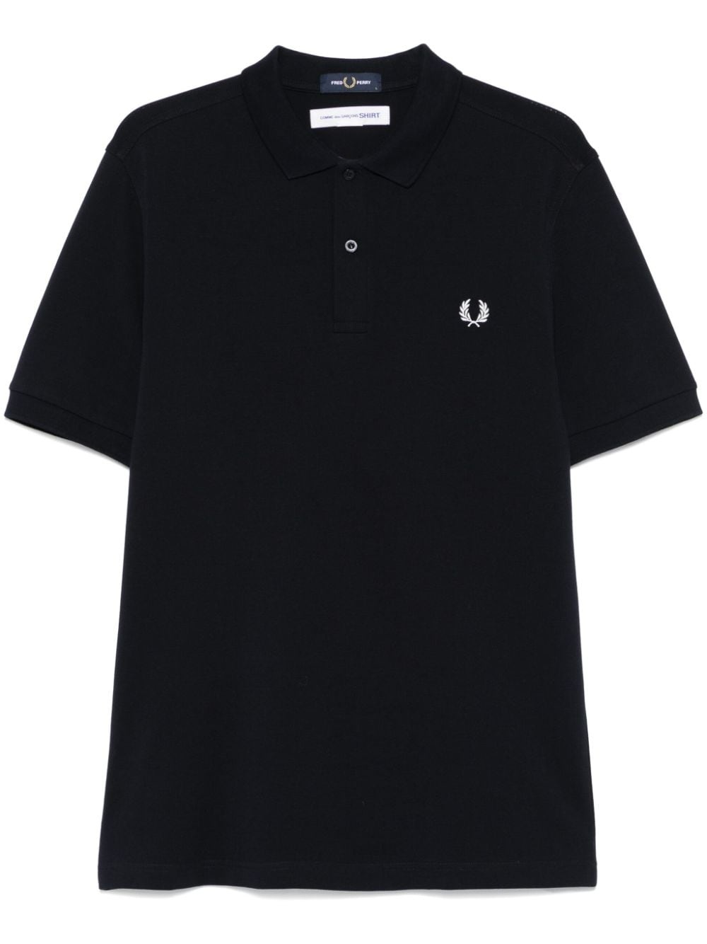 x Fred Perry slogan-print polo shirt - 1