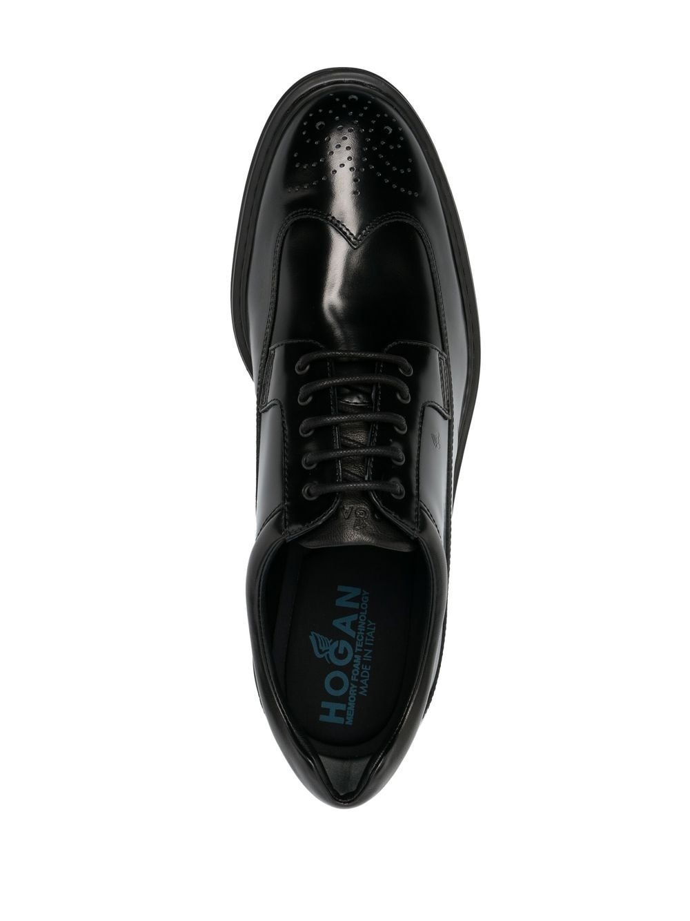 leather lace-up Oxford shoes - 4