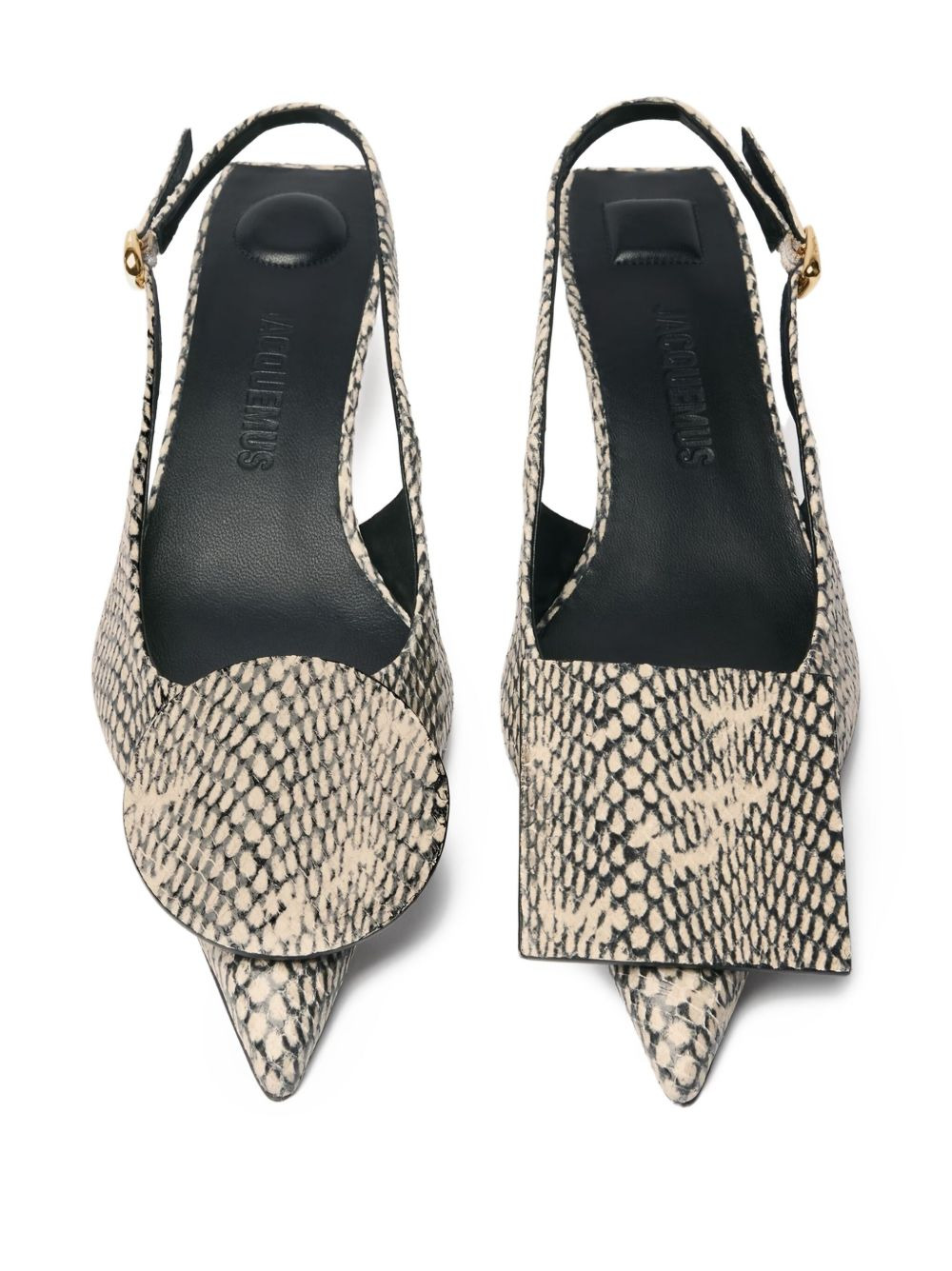 snakeskin-print slingback pumps - 4