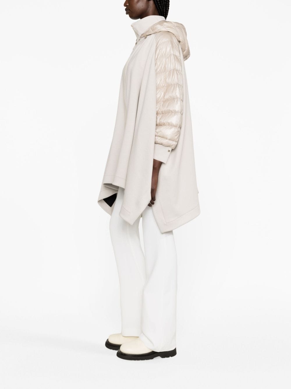 draped hooded coat - 4
