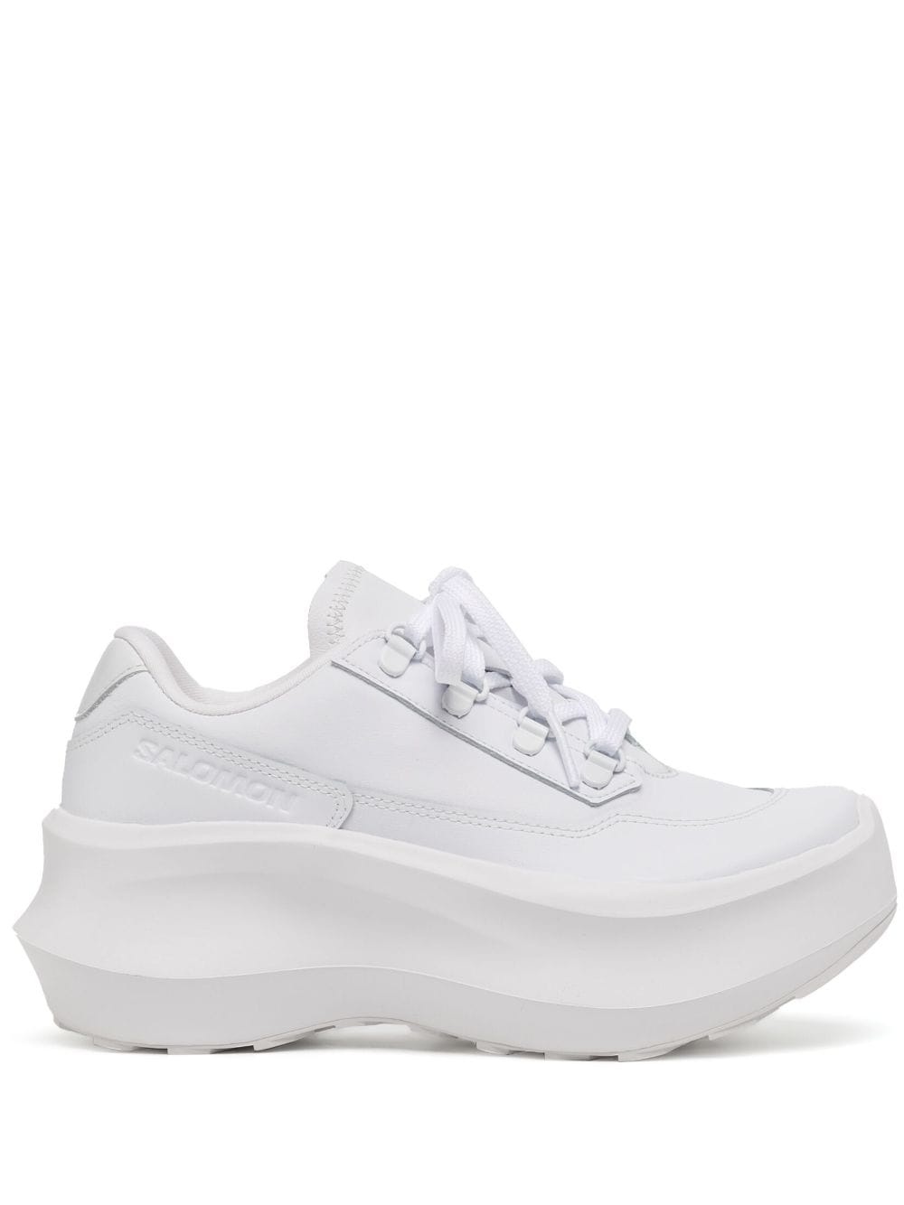 75mm leather platform sneakers - 1