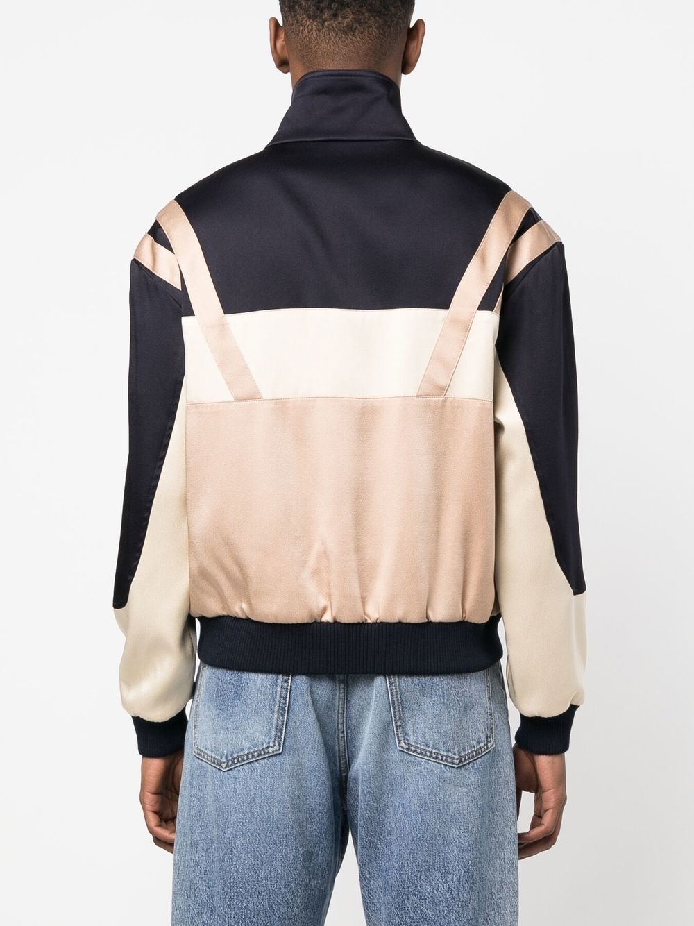 panelled zip-up bomber jacket - 4