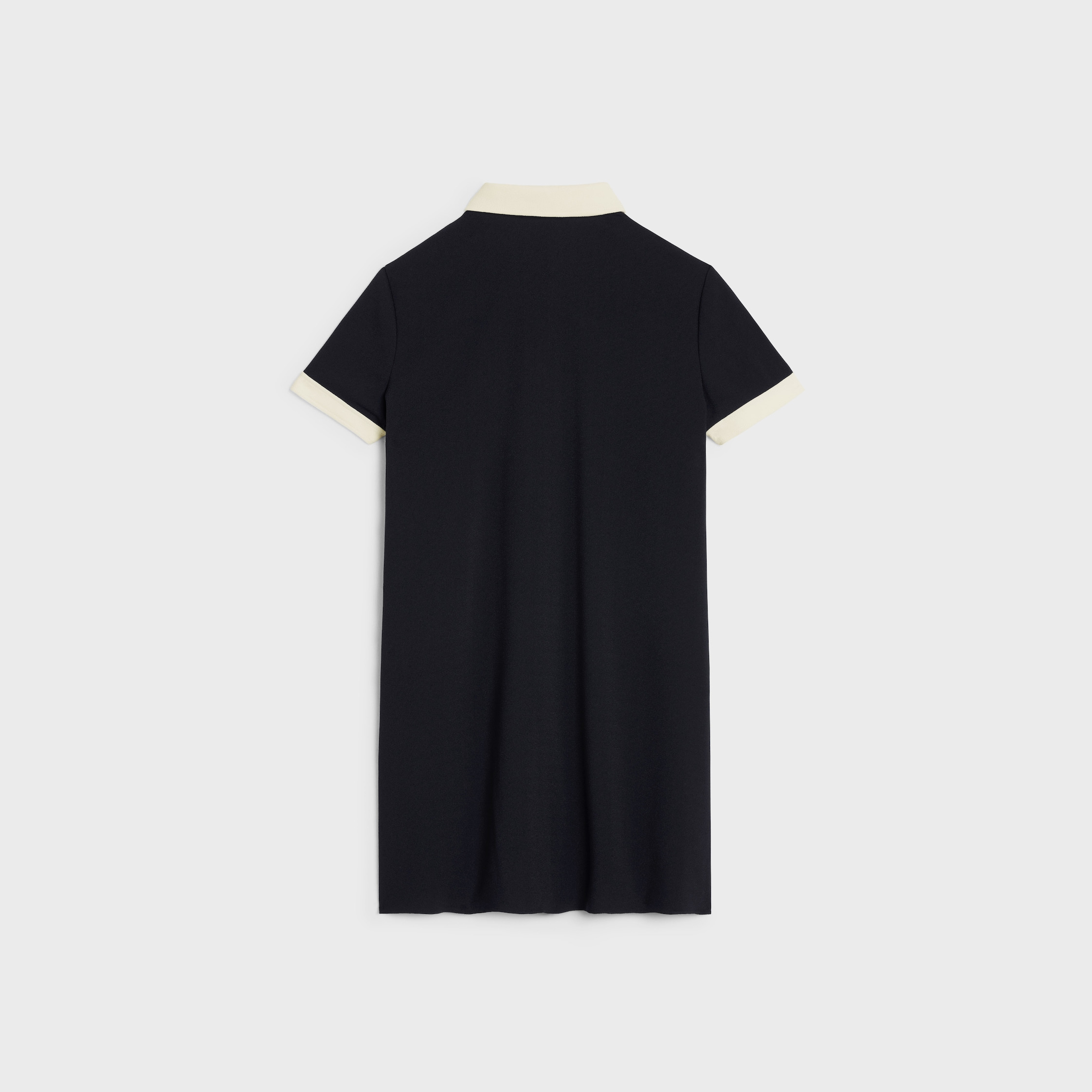 mini polo dress in viscose sablé - 2