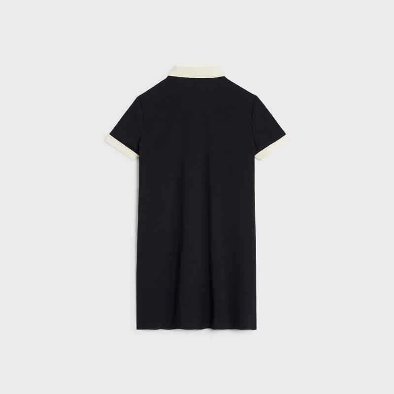 CELINE mini polo dress in viscose sablé outlook