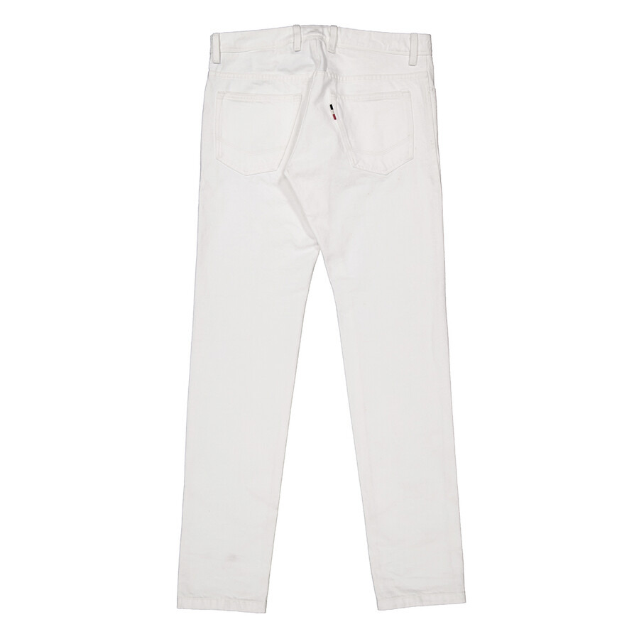 Moncler Genius White 1952 Cotton Jeans, Brand Size 48 (Waist Size 32") - 2