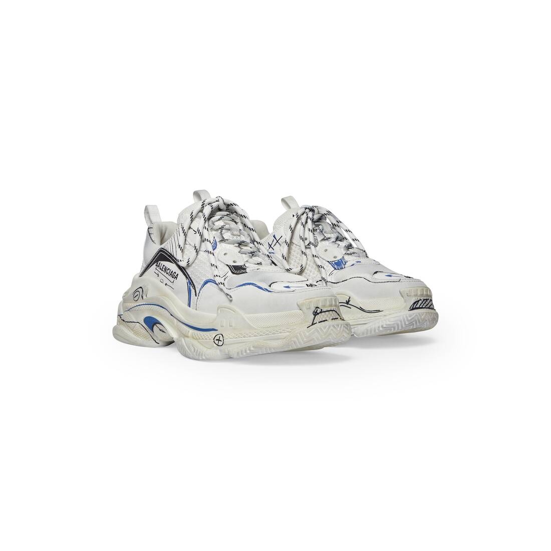 Men's Triple S Sketch Sneaker   in White - 2